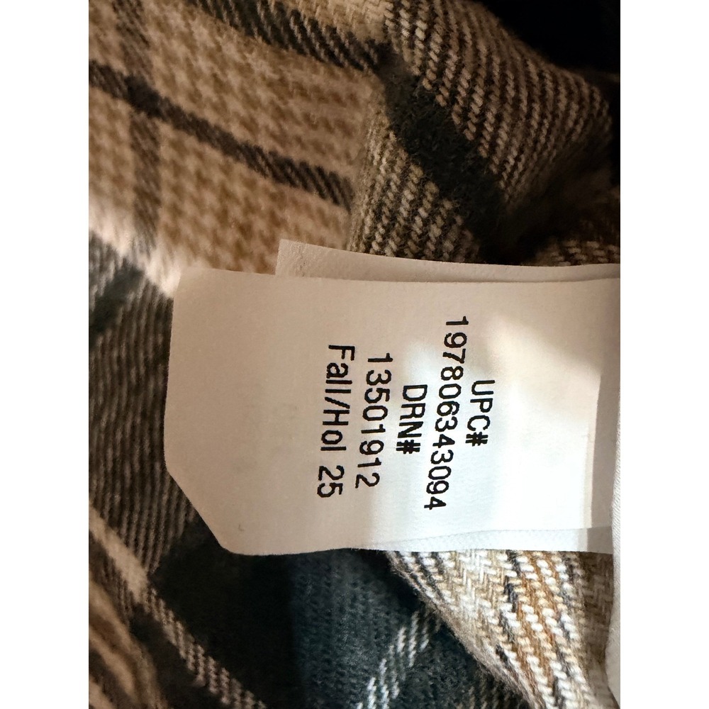 Eddie Bauer Mens 2XL Field Flannel Flex 2.0 Shirt Black White Tan Plaid 13501912 - Picture 7 of 8
